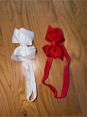 Wee Ones Extra Small Organza and Grosgrain Overlay Hair Bow and Bands